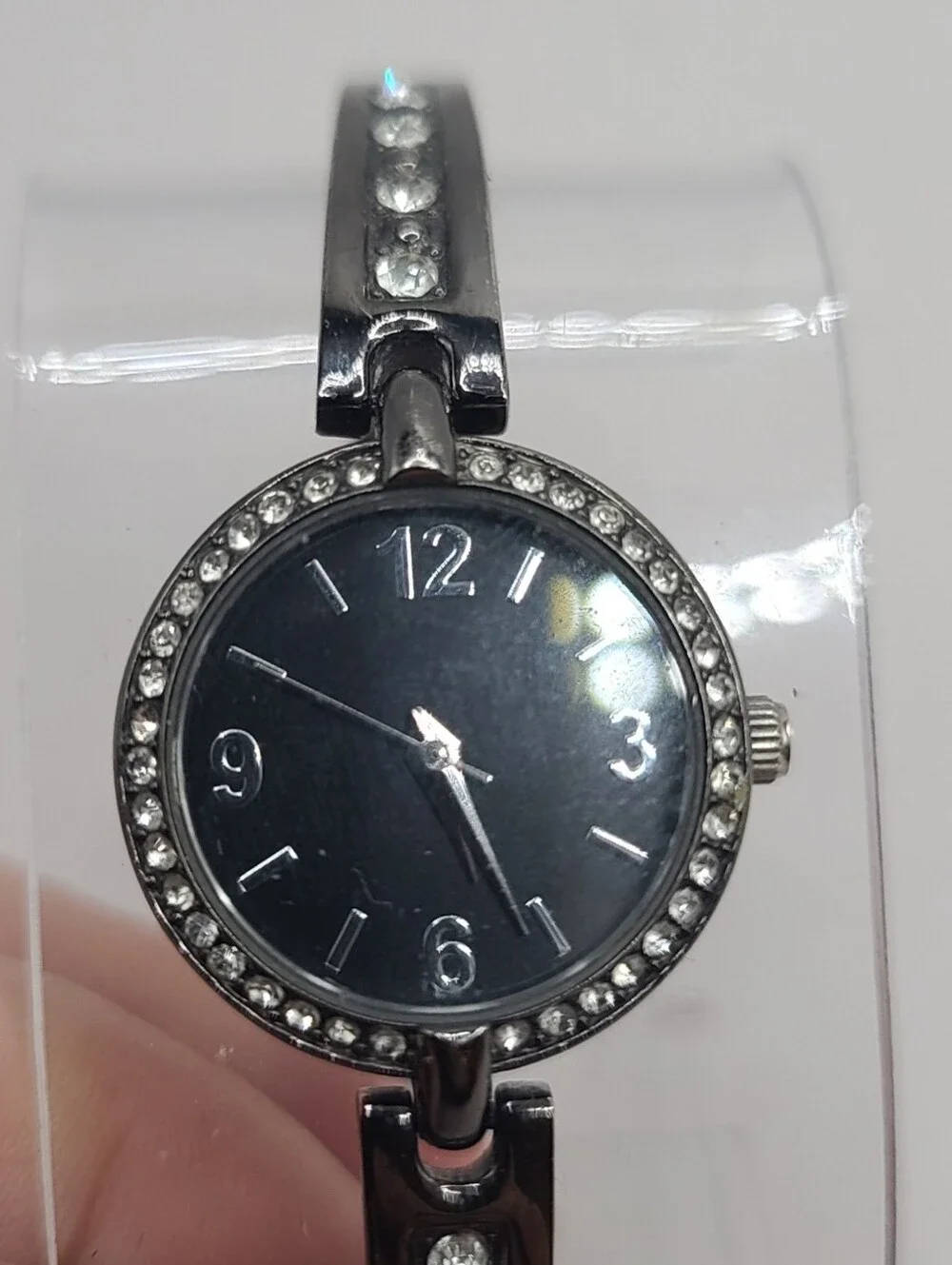 Women's Black Rhinestone Fashion Watch